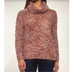 Anthropologie NWT | Elsamanda Chunky Knit Turtleneck Sweater Red Multi | S